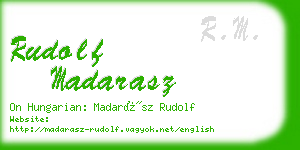 rudolf madarasz business card